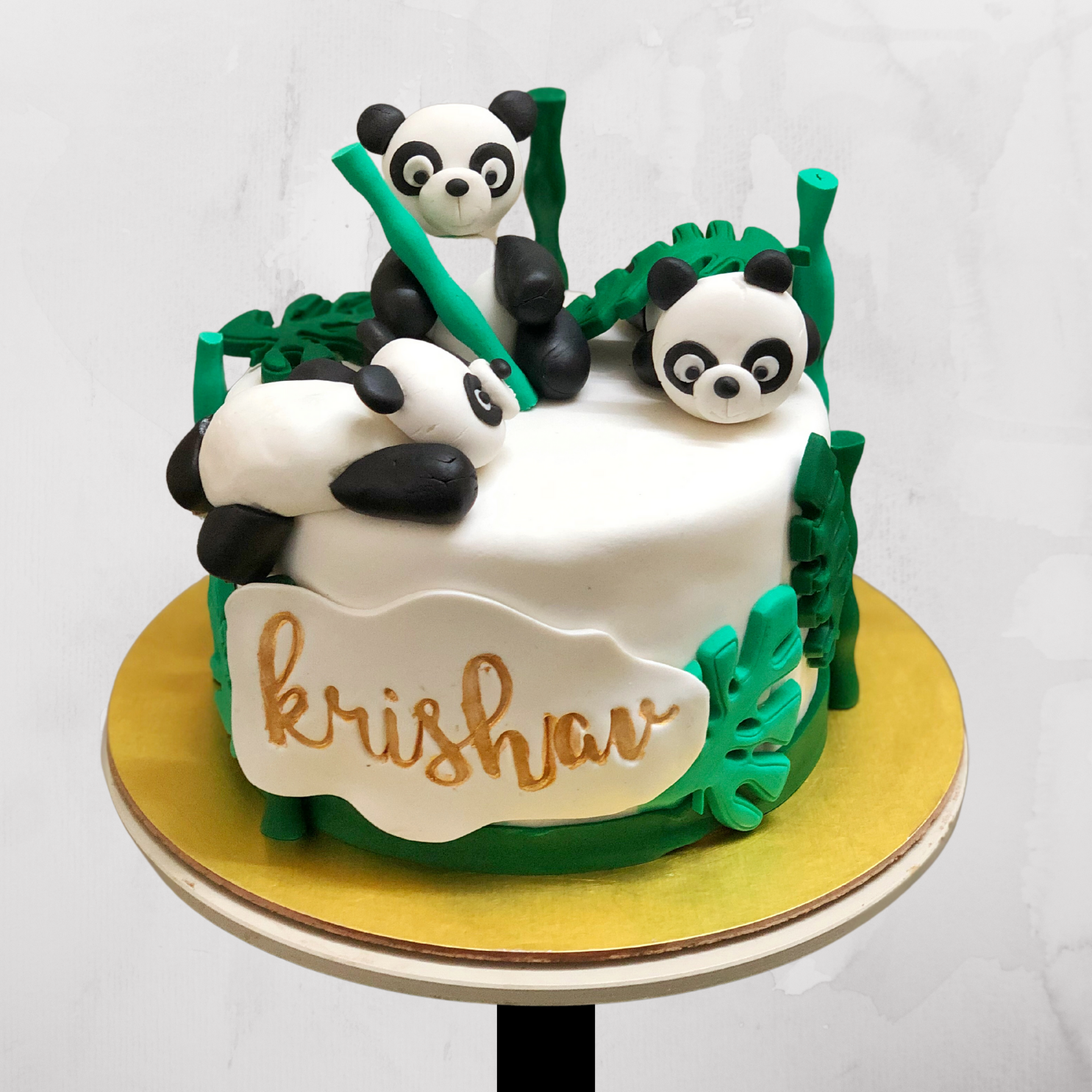 Panda Theme Kids Birthday Cake